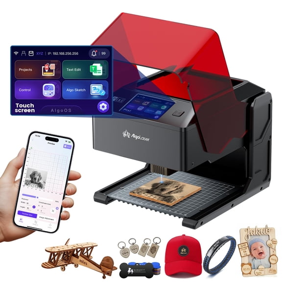 Grabador láser portátil AlgoLaser Pixi 10W con pantalla táctil