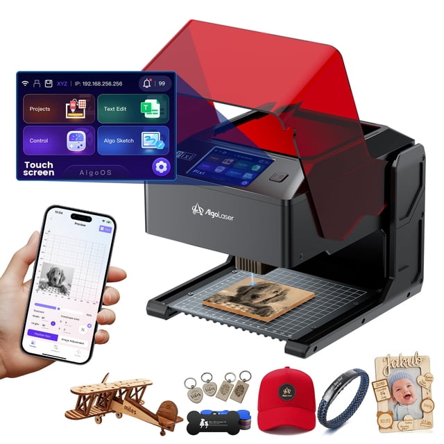 Grabador láser portátil AlgoLaser Pixi 10W con pantalla táctil