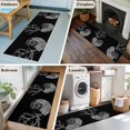 thumbnail image 6 of Abstract Conch Washable Runner Rugs 2'x6', Marine Life City Route Black Background Low Pile Throw Entryway Rug Non-Slip Sturdy Edge Binding Carpet for Indoor Bedside Entrance Bedside, 6 of 9