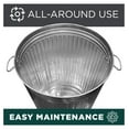 thumbnail image 3 of 20-Gallon Galvanized Steel Round Trash Can, 3 of 7