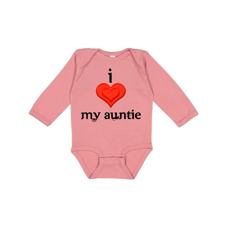

Inktastic I love my Auntie Gift Baby Boy or Baby Girl Long Sleeve Bodysuit