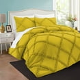 thumbnail image 6 of BedDecor 400TC 100% Egyptian Cotton 3PC Yellow Full/Queen Size Diamond Ruffle Duvet Cover Set, 6 of 8