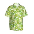 thumbnail image 2 of Easygdp Kiwi Lemon Men's Hawaiian Shirts Print Lapel Short Sleeve for Beach, vacation, party, casual occasions - XX-Large, 2 of 9