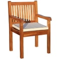 thumbnail image 4 of 9 Piece Rectangular Teak Wood Elzas Outdoor Patio Dining Set With Cushions, A-Grade Teak Wood, 4 of 5