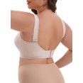 thumbnail image 3 of INSPIRE CHIC Women's Mesh Plunge Wirefree Full Coverage Bras Wide Straps Seamless Lightweight Soft Breathable Bra S Beige, 3 of 4