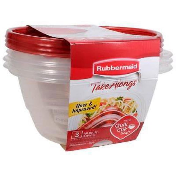 Rubbermaid Take Alongs 6.2 Cup Round Containers, Pack of 3, 2Pack