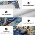 thumbnail image 6 of Navy Blue Golden Conch Outdoor Rug for Patio/Deck/Porch, Non-Slip Large Area Rug 6 x 9 Ft, Modern Abstract Art Ocean Indoor Outdoor Rugs Washable Area Rugs, Reversible Camping Rug Carpet Runner, 6 of 8