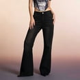 thumbnail image 2 of Women's Distressed Light Wash Wide Leg Jeans High Waisted Style, 2 of 9