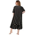 thumbnail image 3 of Plus Size Nightgowns For Women,Short Sleeves Comfy Ladies Nightdress Lightweight Floral Housecoat, 3 of 9