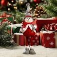 thumbnail image 3 of Extendable Snowman Doll Christmas Decor Stretchable Santa's Deer Toy For Window Display Mantel Tree Decorations Festive Interactive Party Props For Home, 3 of 5