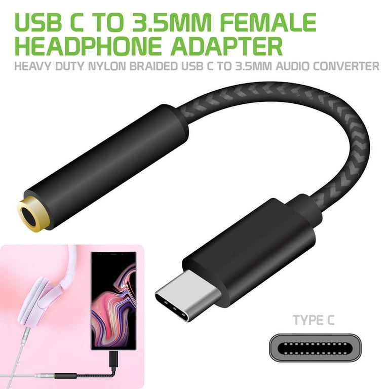 Adaptateur USB Type C vers Jack 3.5mm Audio