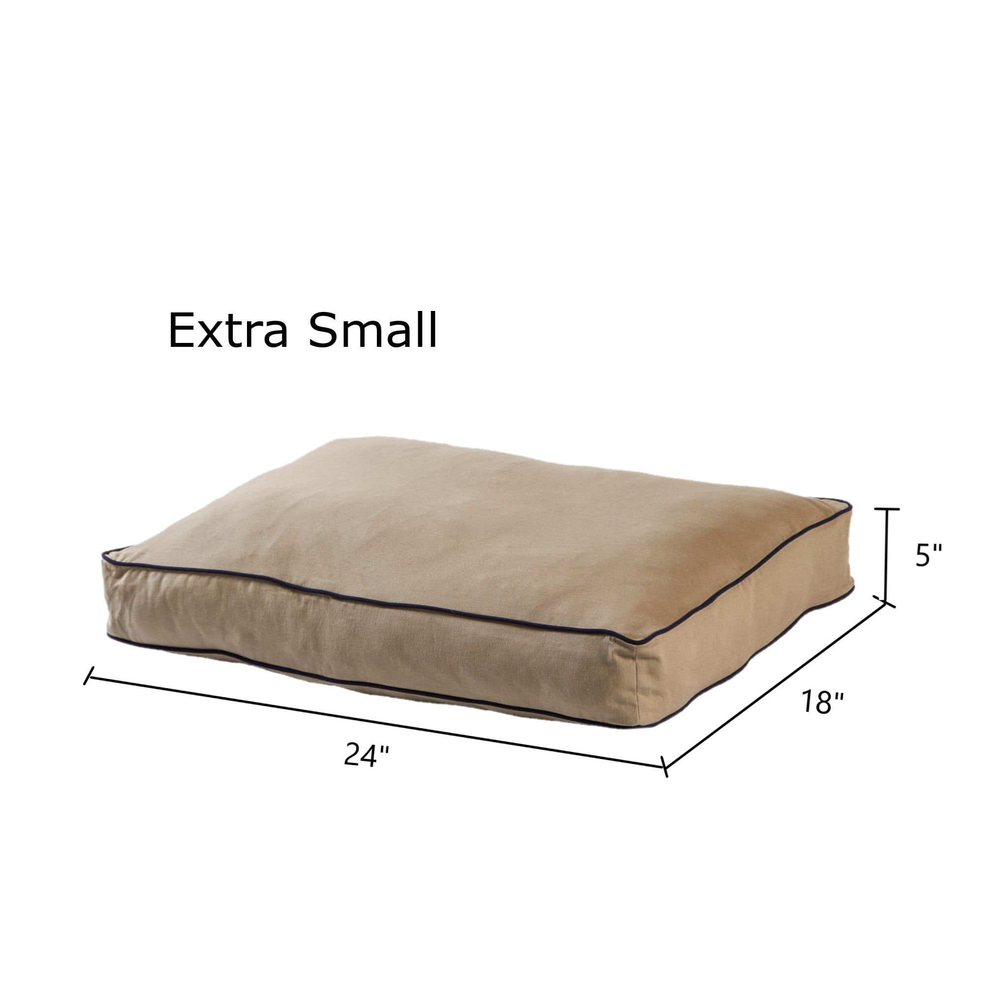 Happy Hounds Casey Indoor/Outdoor Pillow Style Dog Bed, Greystone, Extra Small (24 x 18 in.)