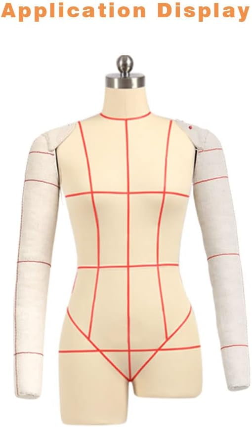 DE-LIANG 1:1 Adult Female Dress form's Soft arms for Sewing, Fully pinnable Tailor Mannequin Dressmaker dummy's Cotton Draping arms,arms for Pattern Making, Adult Full Size