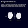 thumbnail image 3 of KOHLER 4636-RL-0 Cachet ReadyLatch Asiento de inodoro alargado, tapa y asiento silencioso, asiento contorneado, parachoques apretados y accesorios de instalaci&oacute;n, blanco, 18.04 KOHLER NA, 3 of 7