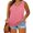Pink, variant on Sherrylily Women Summer Sleeveless Henley Tank Tops Casual Button Down Plus Size Tunics