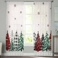 thumbnail image 2 of Tree Semi Sheer Curtains 84 inches Long, Winter Trees Snowflake Window Treatments Sheer Curtains,Light Filter Curtains Rod Pocket Drapes Living Room Bedroom Decor,2 Panels, 2 of 6