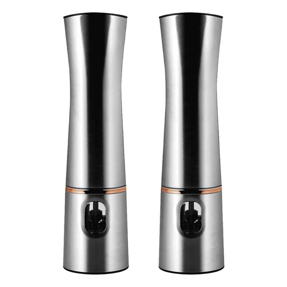 BANIC Rechargeable Salt and Pepper Grinder Set, Gravity Electric Pepper and  Salt Mill,Automatic Pepper and Salt Mill with LED Light, Adjustable