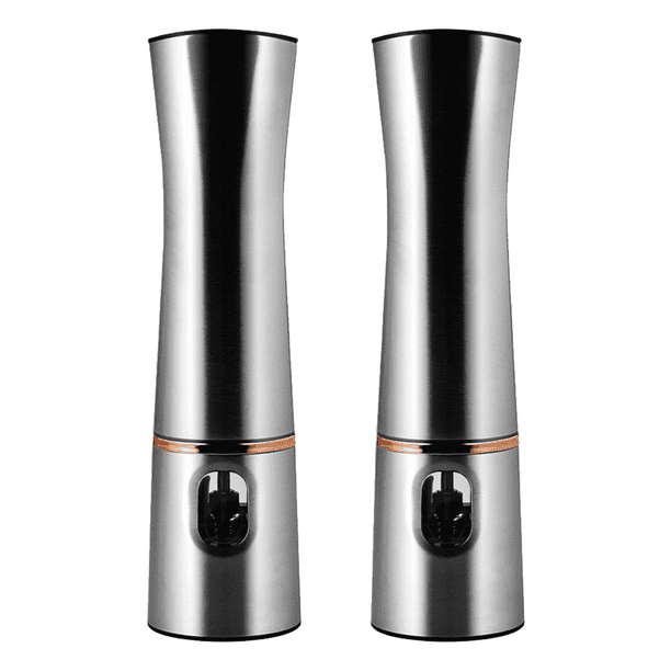 Electric Salt and Pepper Grinder Set, 2 Mills, Rechargeable, With