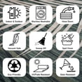 thumbnail image 3 of ReaLife Machine Washable Indoor Outdoor - Mat Rug Foldable Printed Thin Lightweight Cushioned Fade Resistant Patio Deck Dock Porch Pool Balcony Camping - Palm - Green Tan 4' x 6', 3 of 9