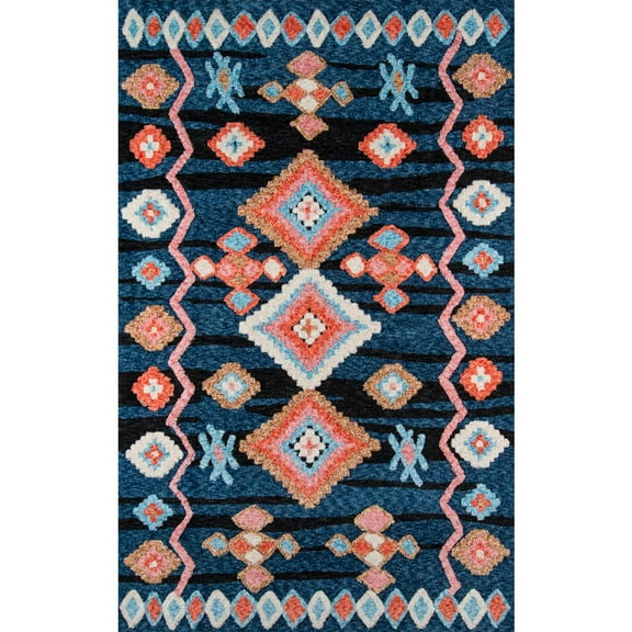 Momeni Margaux Polyester Table Tufted Navy Area Rug 9' X 12'