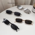 thumbnail image 4 of Gafas de sol con montura de metal y personalidad, estilo retro, de montura pequeña, rectangulares y redondas, gafas de sol para mujer, gafas para miopía modernas para hombre, 4 of 5
