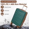 thumbnail image 6 of SUNSPIRE 28 Inch Checked Luggage - Hardshell Large Suitcase with Double Spinner Wheels, Scratch-Resistant Hardside Luggage with YKK Zipper, Green, 6 of 9