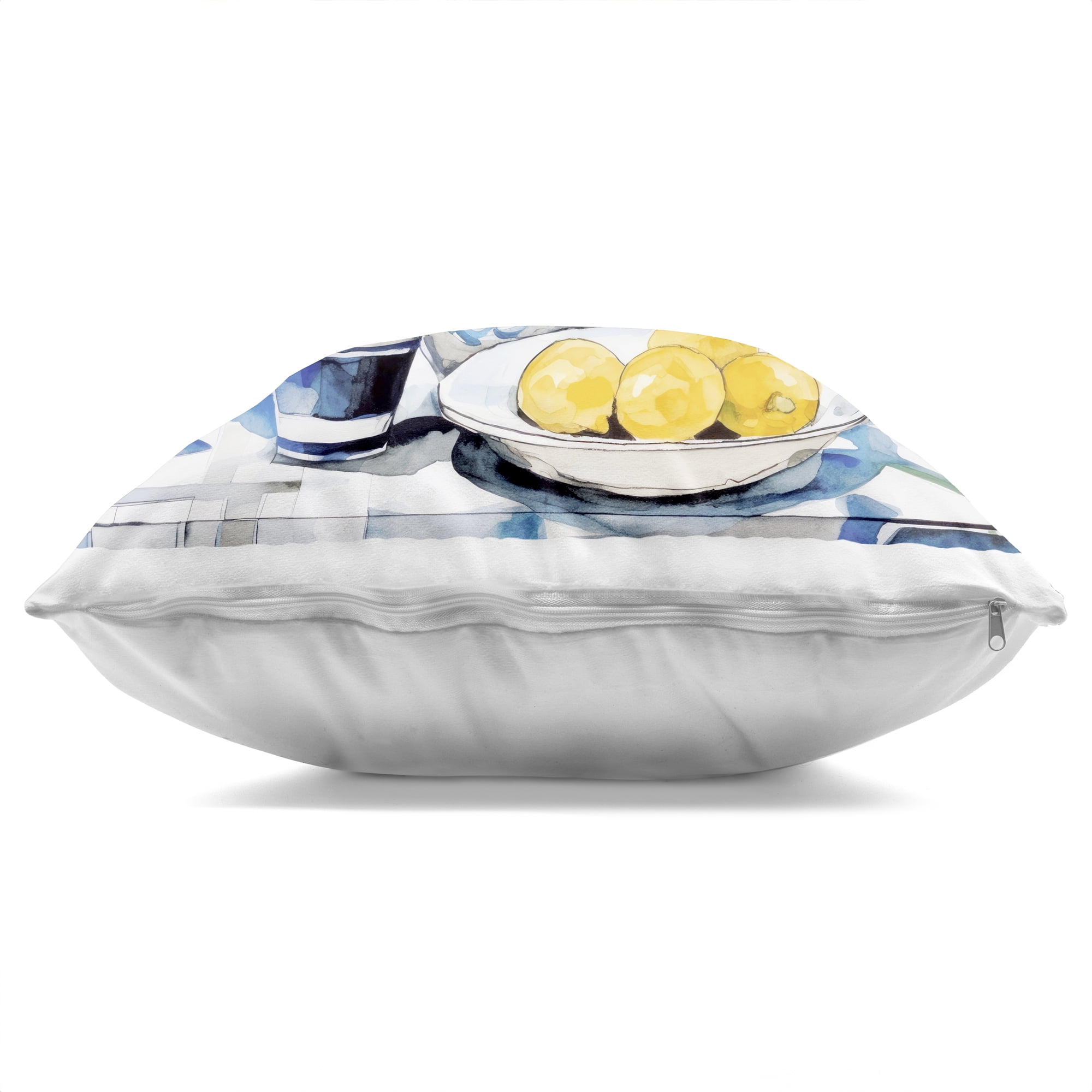 Stupell Industries Lemons & Leaves Table Setting Decorative Printed Throw Pillow, design by Ray Powers