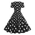thumbnail image 4 of YuXingFu Long Dresses for Women Maxi V-Neck Plus Size Womens Dress Short Sleeve Relaxed Long Casual Summer Black XXL, 4 of 9