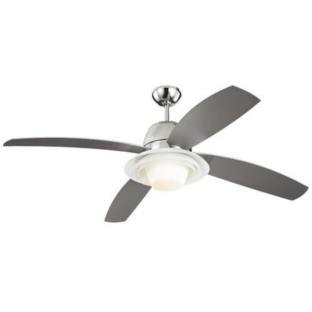 Monte Carlo Icon 4 Blade 52 Ceiling Fan Blades Light Kit Bulbs And Wall Co