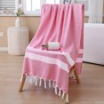 thumbnail image 1 of Nvzi 1 toalla de baño absorbente de algodón, multiusos para el baño, gimnasio, ducha, deportes y como toalla. Resiste diversas situaciones sin esfuerzo. 70,87 x 39,37 pulgadas (rosa)., 1 of 5