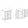 thumbnail image 4 of Newboti Furniture Modern Transitional Design 1pc Shoe Cabinet Espresso Finish Adjustable Shelves Louver Design Doors Home Furniture Shoe Rack 08341, 4 of 8