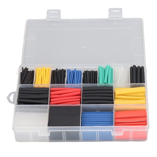 Kit de tubos termorretráctiles de 580 Uds., respetuoso con el medio ambiente, 6 colores, 10 tamaños, tubos de envoltura termorretráctil de aislamiento para cables