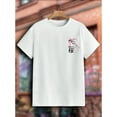 thumbnail image 1 of Men'S Anime Girls and Sakura Pattern Cotton T-shirt, 1 of 5