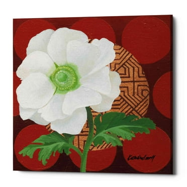 Epic Graffiti 'Morning Anemone' by Kathrine Lovell, Canvas Wall Art, 18"x18"