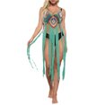 thumbnail image 1 of VISgogo - Bikini para mujer, sin mangas, para playa, con borlas caladas, vestido de verano VISgogo  moda, 1 of 6