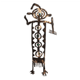 thumbnail image 6 of Southwest Style Petroglyph (Bob) Wall Art in Distressed Copper and Green, 34" Tall, Original Handcrafted Design, 6 of 6