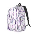 thumbnail image 2 of Balery Lavender Flowers Vintage Canvas Backpack for Men and Women - Large Capacity, Durable Travel Laptop Bag for School, Work, Hiking, and Outdoor Activities, 2 of 7