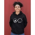 thumbnail image 2 of Infinite Love Horse Tstars Women's Hoodie - Perfect Gift for Horse Lovers - Comfortable Equestrian-Themed Apparel - Ideal for Birthdays & Christmas - Durable Women's Hoodie with Graphic Print, 2 of 6