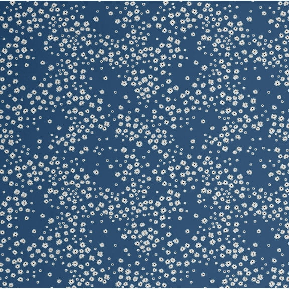 S4Sassy Peel & Stick Vinyl Wallpaper, Mini Flower Wallpaper Contact Paper Waterproof- Blue, 25"X120", Plain Finish, Removable Wall Covering For Home Decor In Bedrooms, Renter Space, Cabinet