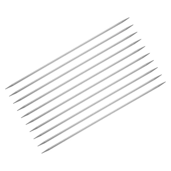 Uxcell 10Pcs Knitting Needle 2.75mm Diameter 7.87 Inches Length Stainless Steel Double Pointed Sweater Stitching Needles