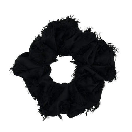 Kitsch Hair Brunch Scrunchie Hair Tie, Black Fray, 1 ct