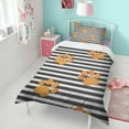 thumbnail image 4 of Paw Print Sonstripes Duvet Cover and Pillowcase Set for Single Bedding, Bedroom Accessories for Kids Teens, 4 of 5