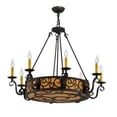 thumbnail image 7 of Meyda Tiffany 115165 Delano 11 Light 36" Wide Taper Candle Style Chandelier - Rust, 7 of 7