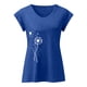 thumbnail image 2 of Playeras,Blusas y Tops,Ropa para Mujer Camisetas Sin Mangas Para Mujer Camiseta sin mangas con manga casquillo para mujer, cuello en V, color sólido, camisa informal, blusa suelta (Blue, M), 2 of 4