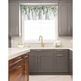 thumbnail image 5 of Pastoral Green Eucalyptus Leaves Window Valances for Kitchen,Rod Pocket Valance Privacy Small Curtain,Watercolor Plant Branches Window Treatment Drapes for Bedroom Laundry Room Farmhouse Home Decor, 5 of 8
