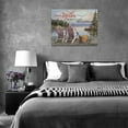 thumbnail image 5 of Fishing Wall Art Farmhouse Lake Cabin Pictures Wall Decor Fishing Canvas Prints Painting Decorations Framed Artwork for Bathroom Living Room Bedroom 16"x12", 5 of 5