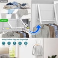 thumbnail image 2 of Over The Door Hanger Foldable,Over The Door Rack for Clothes, Towels, Coats -White, 2 of 8