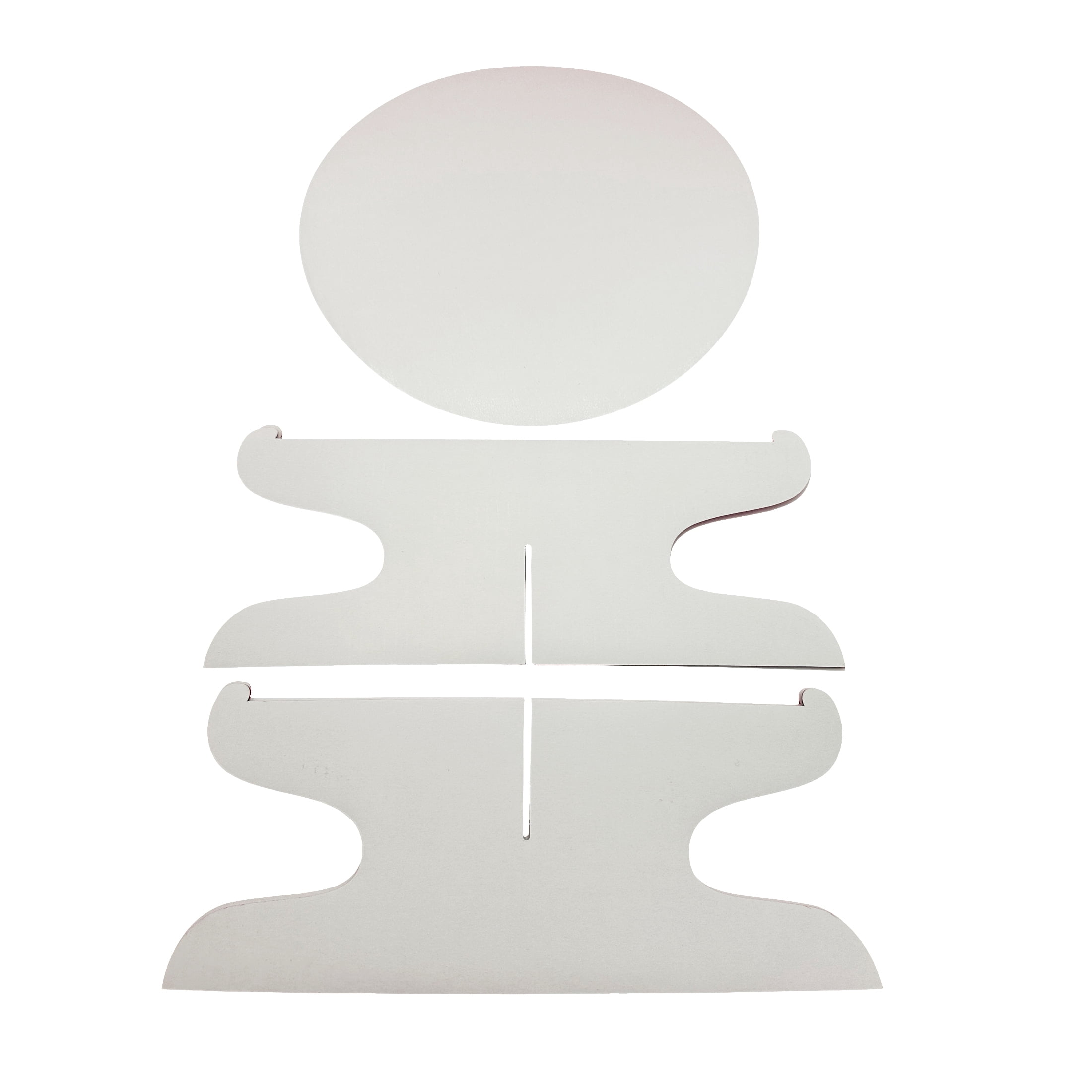 12 in Diameter, 5.5in Height, White Round Cake Stand, Paper Corrugate Board,2 Counts,Way to Celebrate
