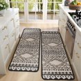 thumbnail image 4 of Kitchen Rugs Sets Of 2,Boho Black and White Ethnic Pattern Anti Fatigue Kitchen Mat Rugs Non Slip Washable,Decorative Kitchen Floor Mats for Kitchen,Sink,Laundry,17"x47"+17"x47", 4 of 5