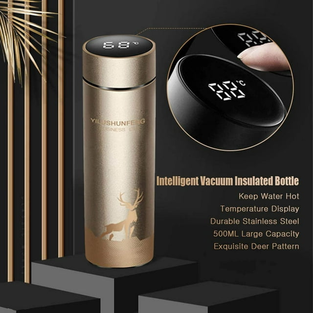 WIFKLSIIPG 500ML Thermosflasche Intelligente Temperaturanzeige Flasche Smart Coffee Cup